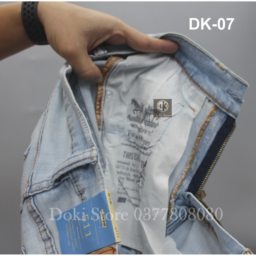 QUẦN JEAN NAM Xanh Bạc Denim Cao cấp DK-07, Quần bò nam dáng ôm nhẹ, chất vải co giãn, ống 17cm - DOKI | BigBuy360 - bigbuy360.vn