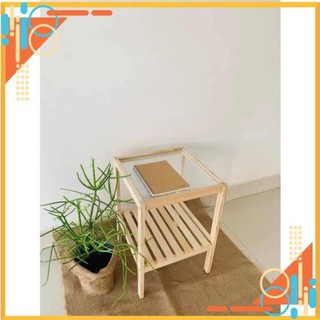 [SALE SỐC] Kệ Đầu Giường Gỗ Thông Tự Nhiên, mặt kính tôi cường lực An toàn tuyệt đối [Freeship 10k]