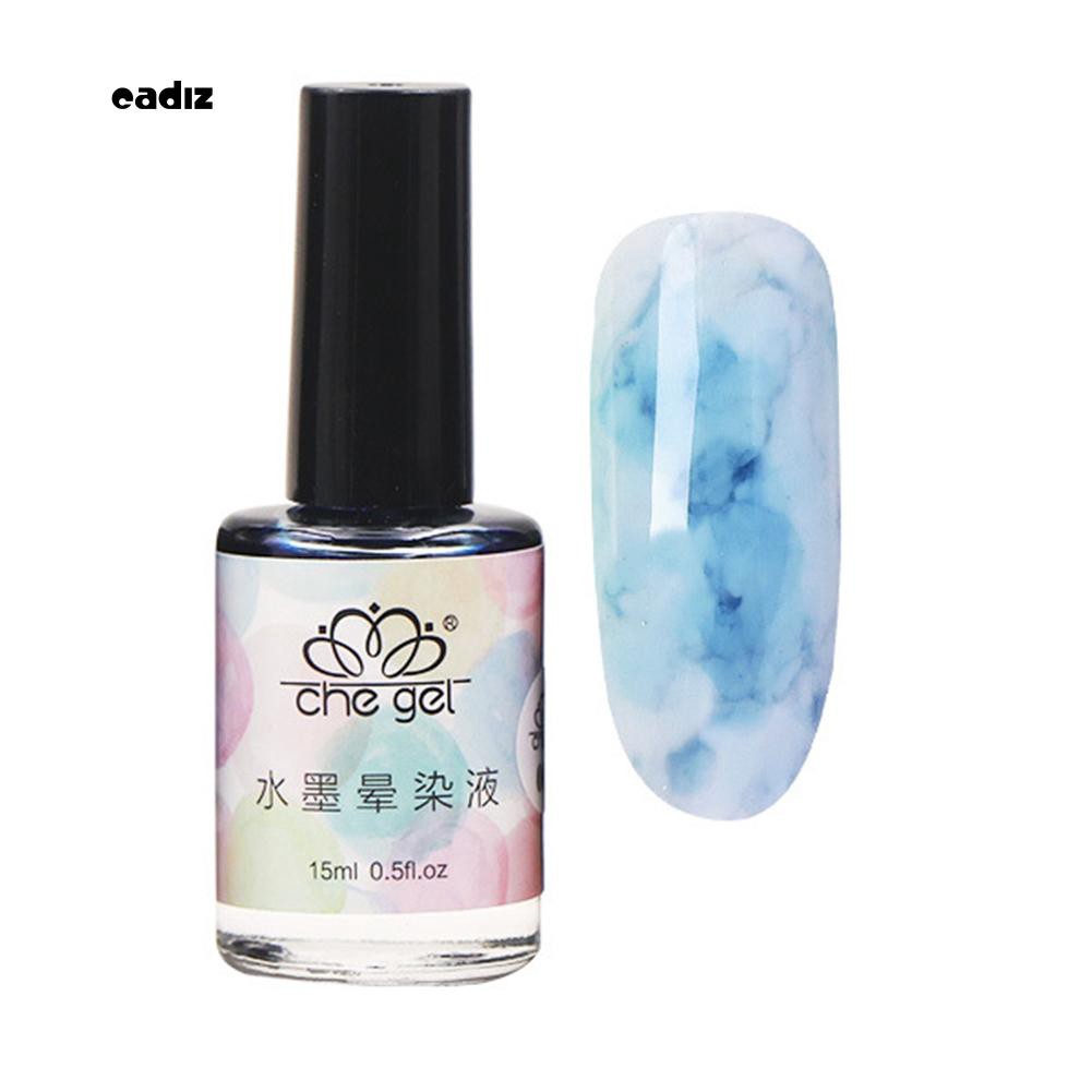 ✮15ml Nail Polish Marble Pattern Gradient Color Manicure Ink Smudge Lacquer Decor