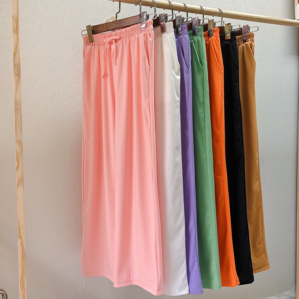 quần thun cotton ống rộng xinh xắn