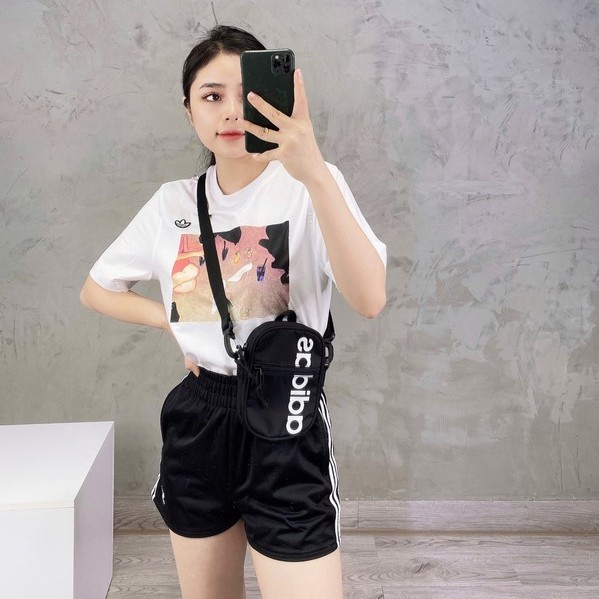 ⚡️XUẤT DƯ - SIÊU RẺ⚡️Túi đeo chéo mini Adidas Festival màu đen XUẤT DƯ FULL TEM TAG CODE