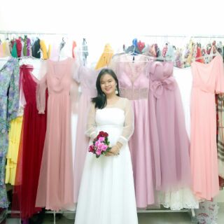 Đầm dự tiệc, đầm cưới trắng thiết kế