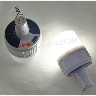 Đèn LED tích điện-Đèn năng lượng mặt trời công suất 100W -5 chế độ sáng-có điều khiển từ xa