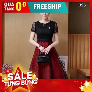 Đầm xòe ren dự tiệc thanh lịch và sang trọng đủ size - 396