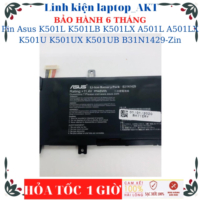Pin laptop Asus K501 K501L K501LB K501LX A501L A501LX K501U K501UX K501UB B31N1429