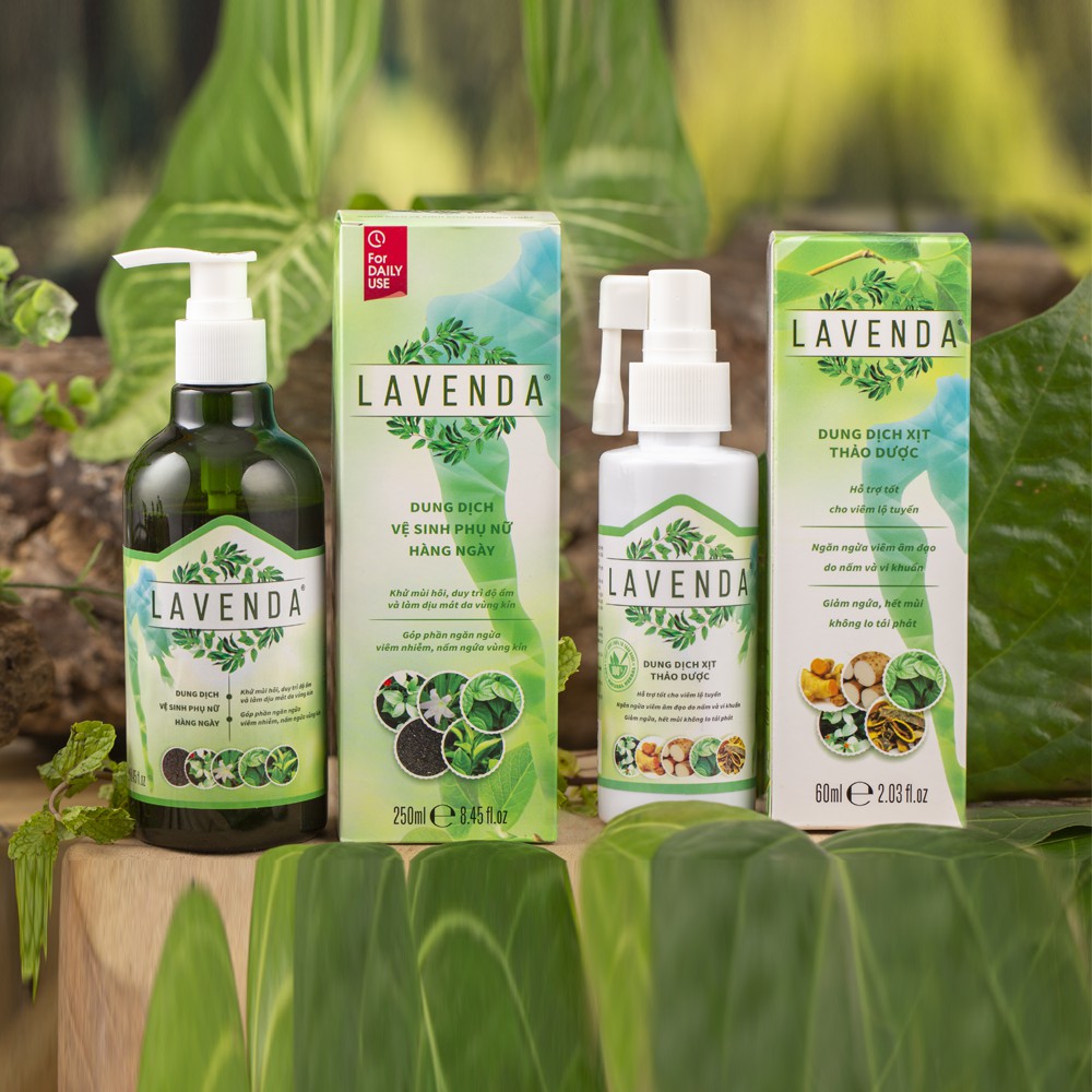 Combo trị Nấm ngứa, Khử mùi hôi, khí hư, viêm phụ khoa bởi dung dịch rửa và xịt phụ khoa Lavenda | BigBuy360 - bigbuy360.vn