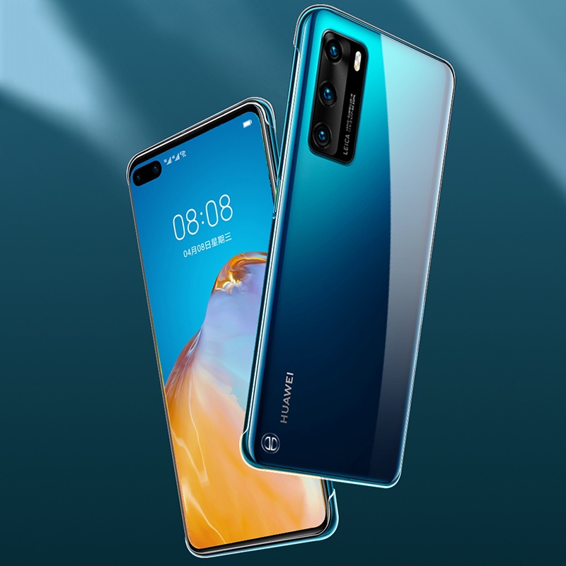 Ốp Điện Thoại PC Cứng Trong Suốt Siêu Mỏng Không Viền Cho Huawei Honor 20 30 50 60 9X Pro V40 X20 X30i Huawei P20 P30 P40 V30 Pro