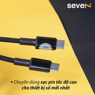 Cáp sạc nhanh 100W Baseus Cafule Metal Data Cable Type C to Type C (100W)