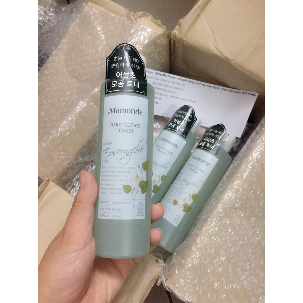 Toner Mamonde - Nước Hoa Hồng, Toner Diếp Cá Mamonde Cấp Ẩm, Cân Bằng Da