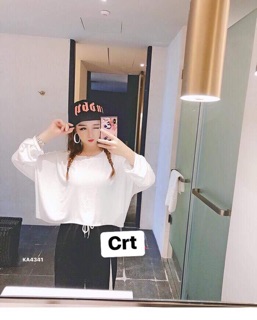 Áo croptop trơn dáng thụng (ka)