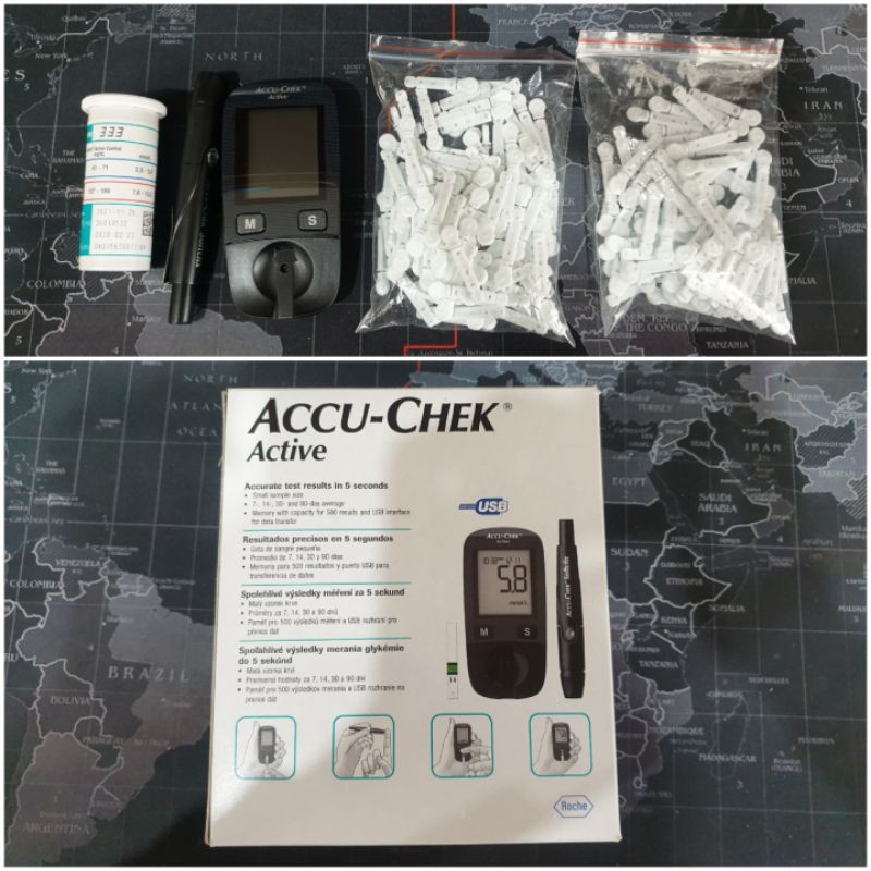 Máy đo đường huyết Accu Chek Active đã qua sử dụng