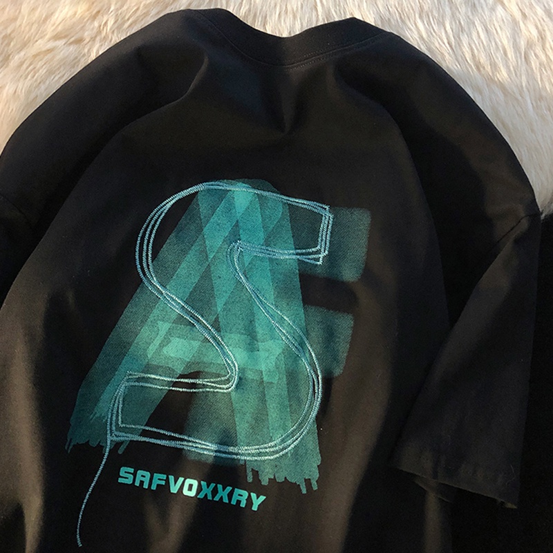 NRVP Áo Thun Nữ Ngắn Tay In Chữ Phong Cách Hàn Quốc