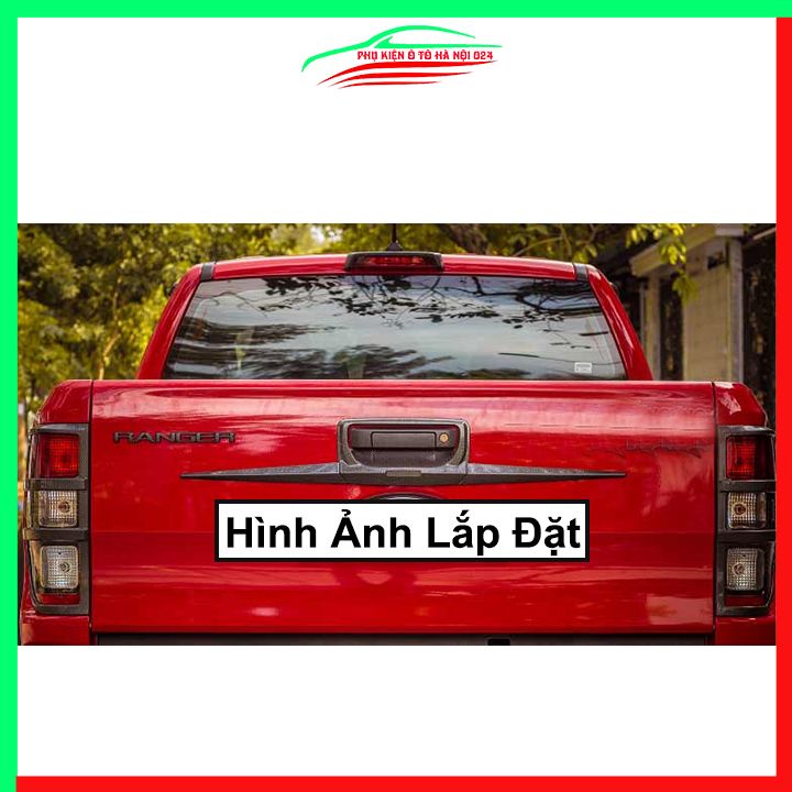 Ốp tay mở cốp Ranger 2016-2021 5 chi tiết không chìa khóa vân Cacbon trang trí xe chống va đập hiệu quả