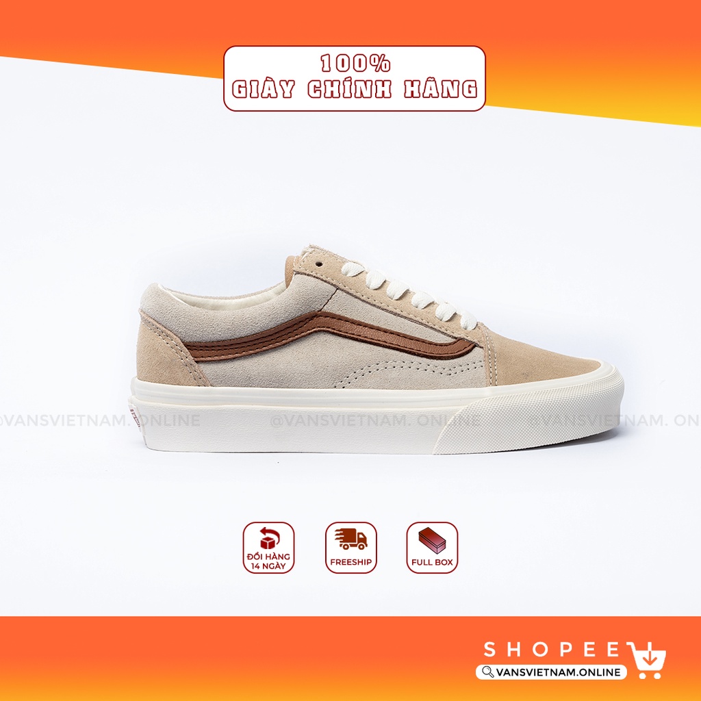 Giày Sneaker [REAL] Vans-Old-Skool-Camel