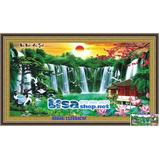 Tranh thêu NON NƯỚC HỮU TÌNH 88846 (152x84cm) chưa thêu