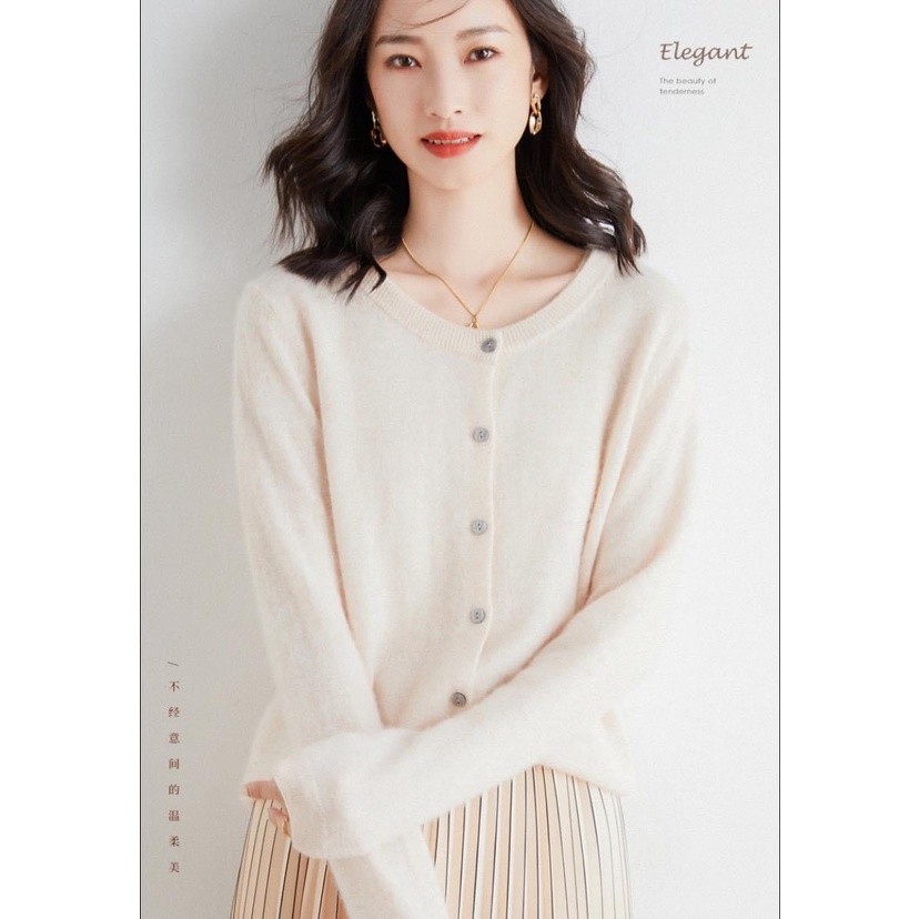 Áo len mỏng cài cúc Quảng Châu hàng cao cấp