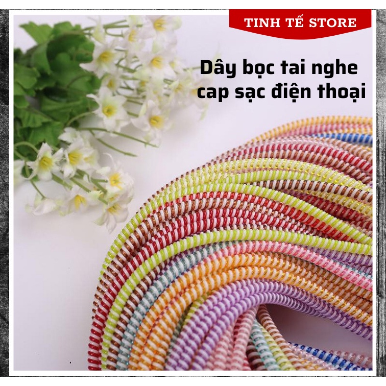 Dây cuốn, quấn tai nghe dạng lò xo giúp bảo vệ dây phone, dây tín hiệu, dây cáp, sạc điện thoại, smartphone cao cấp