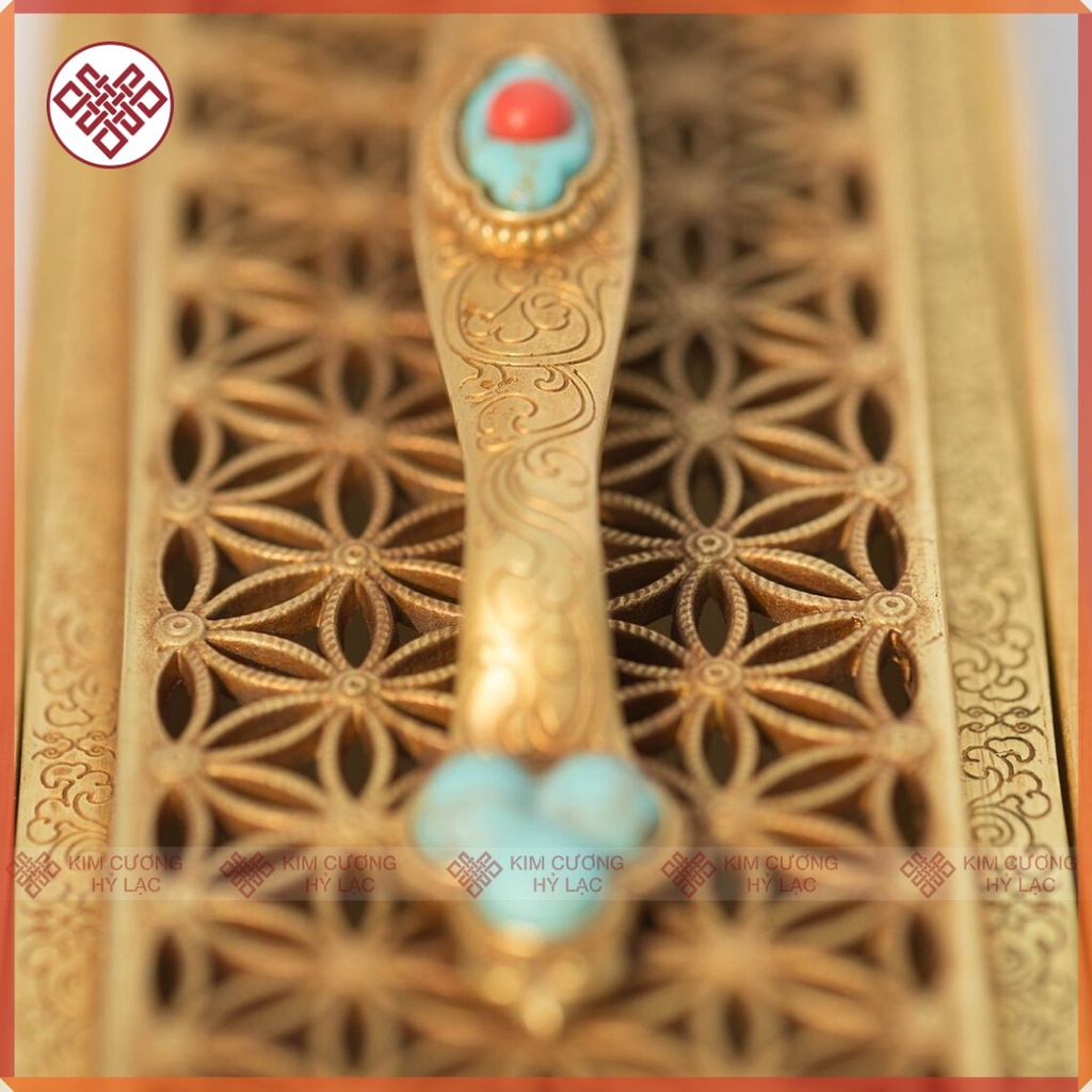 Lư Hương Đồng Đồ Thờ Cúng Mật Tông [Kim Cương Hỷ Lạc]