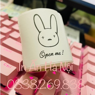 Set 100 Tem Dán Niêm Phong Gói Hàng , Gói Quà “Open me !”