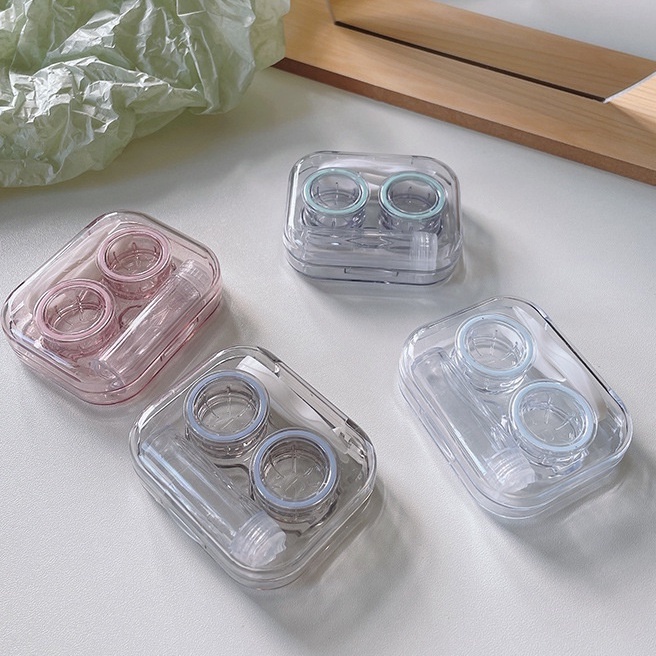 Hộp đựng lens TRONG SUỐT nhiều màu | Hộp đựng kính áp tròng