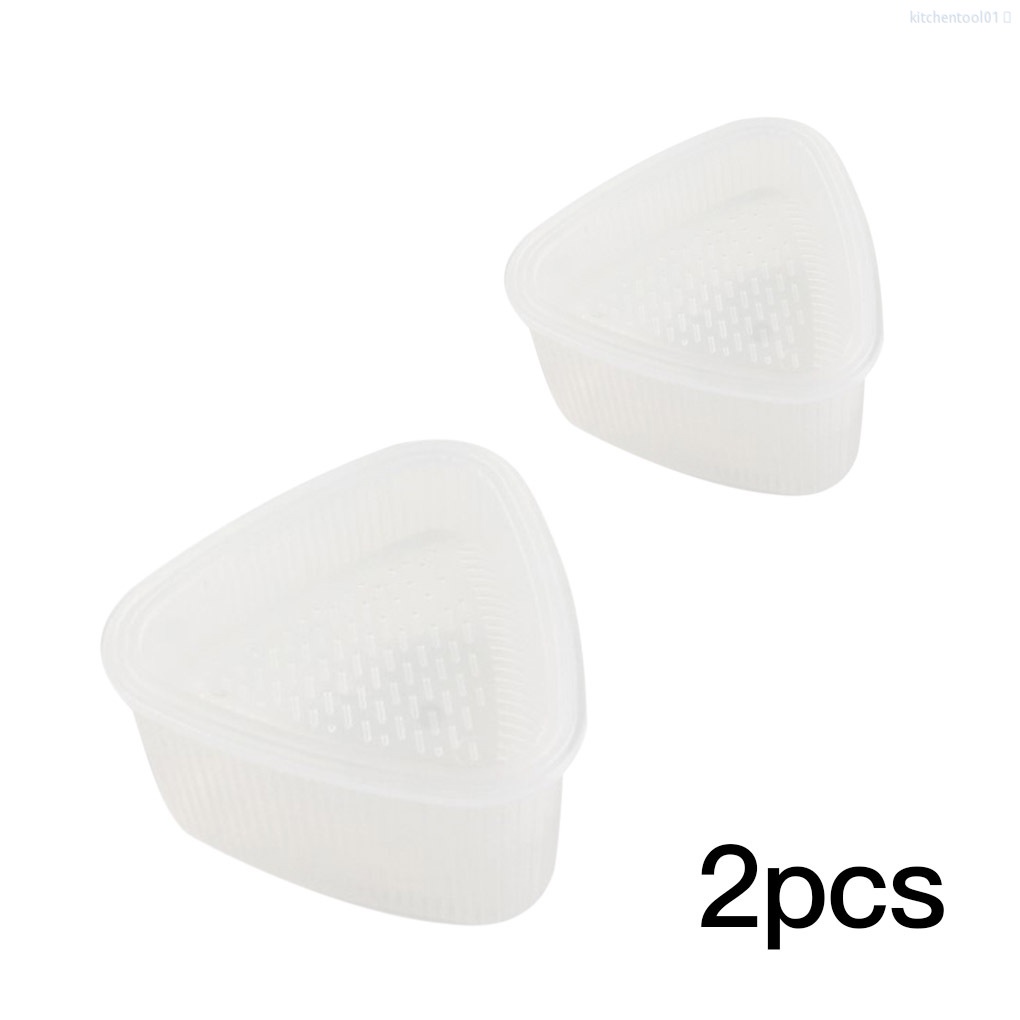 Set 2 Khuôn Làm Cơm Cuộn Hình Tam Giác Bằng Nhựa Pp Chống Dính Tiện Dụng Cho Nhà Bếptool01