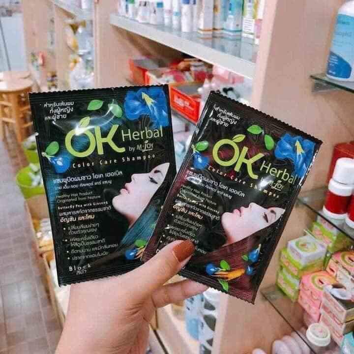 Dầu Gội Nhuộm Tóc thảo dược OK Herbal 30ml