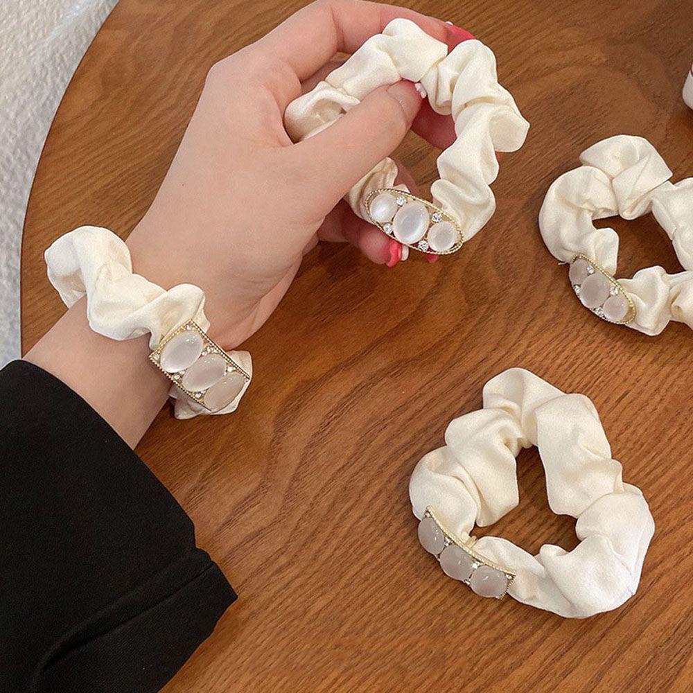 MOCHO Dây Buộc Tóc Vải Satin Co Giãn Hình Mắt Mèo Ngọt Ngào Cho Nữ