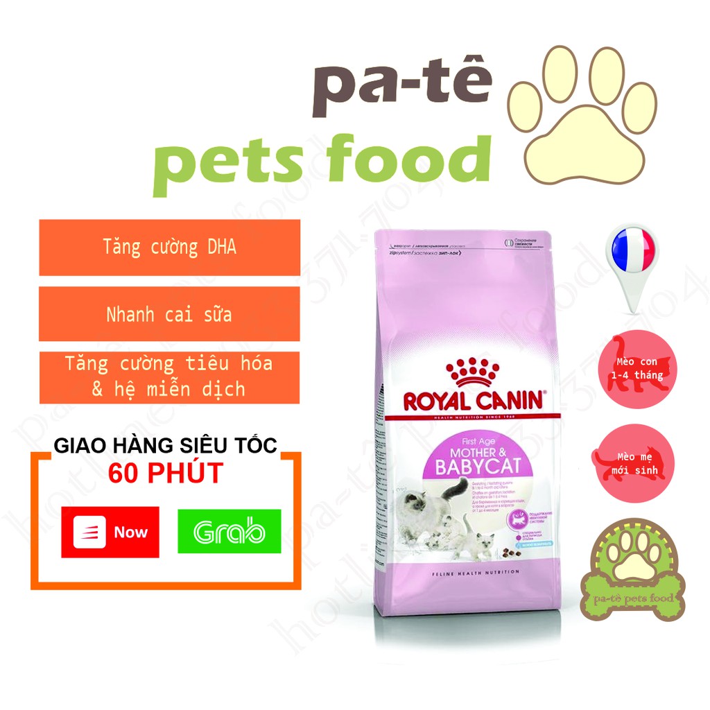 Hạt thức ăn cho mèo - Royal canin mother & baby cat 2kg - Xuất xứ Pháp - HÀNG CHÍNH HÃNG