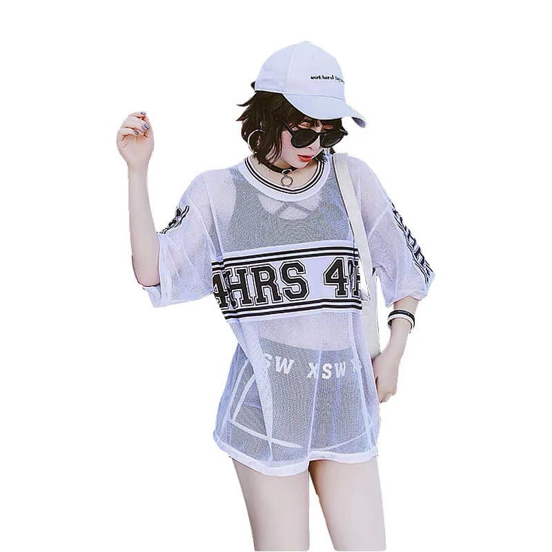 Bộ Đồ Bơi Ba Mảnh Phối Lưới Thời Trang Thể Thao Nữ | BigBuy360 - bigbuy360.vn