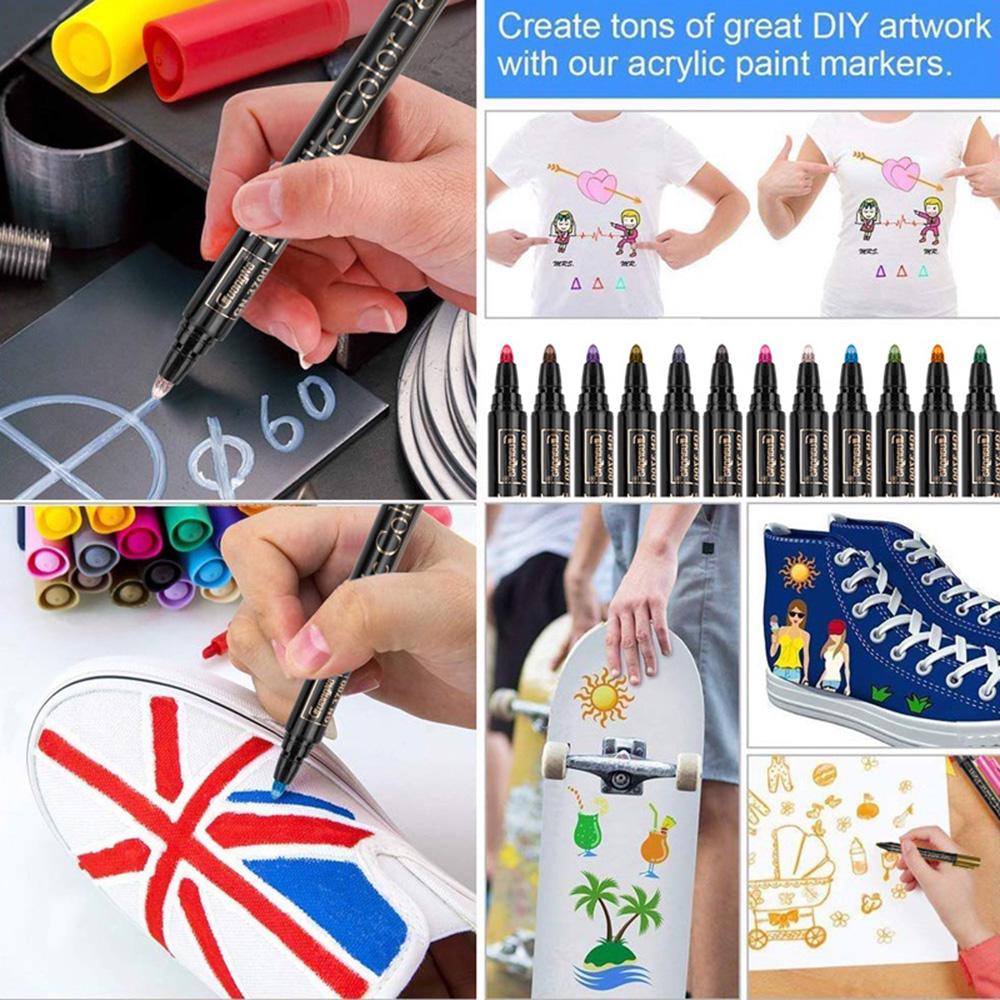 Set 12/ 20 bút lông màu ánh kim dùng để vẽ tranh