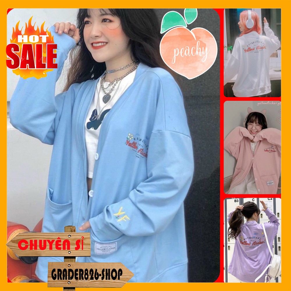 (NEW) ÁO SWEATER - ÁO KHOÁC NỈ FLICKER 4 MÀU