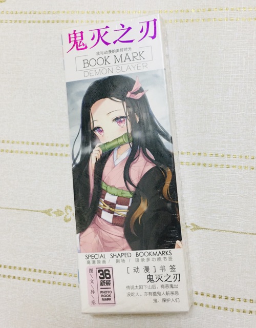 Bộ 36 ảnh bookmark anime kimetsu no yaiba , đánh dấu trang anime kimetsu no yaiba