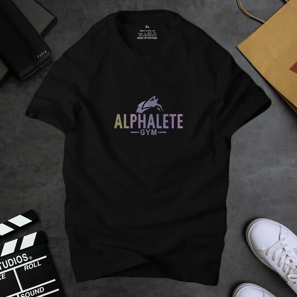 Áo Phông Nam cổ tròn Alphalete phản quang 7 màu đẹp ,chất vải cotton dày dặn co giãn tốt | ur sport