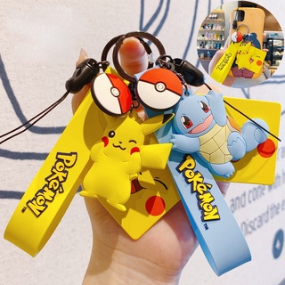 Pokémon Mobile Phone Lanyard Creative Pikachu Key Chain Cartoon Couple Bag Pendant Trend Car Key Chain Ring Backpack Accessories Holiday Gifts