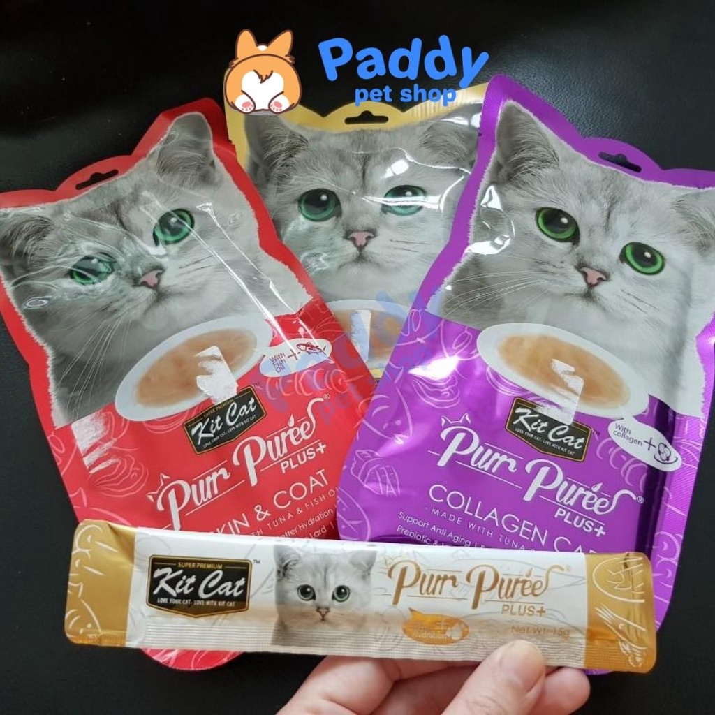 Súp Thưởng Kit Cat Purr Puree Chăm Sóc Sức Khỏe Cho Mèo 60g (Túi 4 tuýp)