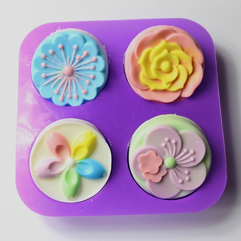 Khuôn làm nước đá / xà phòng tạo hình hoa hồng xinh xắn