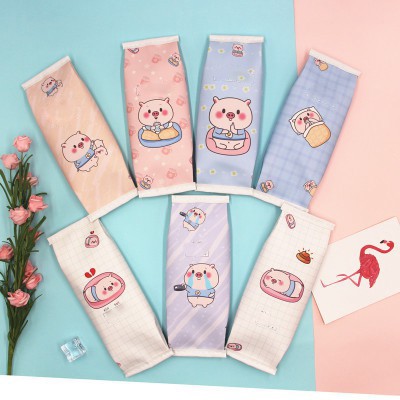 hộp bút heo dẹt thức ăn HB127 hộp bút cute hộp bút dễ thương