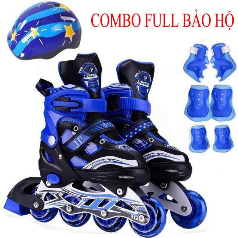 AS1 QZ Giày patin cao cấp kèm đồ bảo hộ Giày trượt kèm Mũ + kiểm soát an ninh patin phát sáng 13 AS1