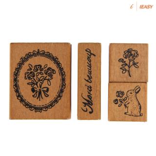 Con dấu gỗ phong cách retro