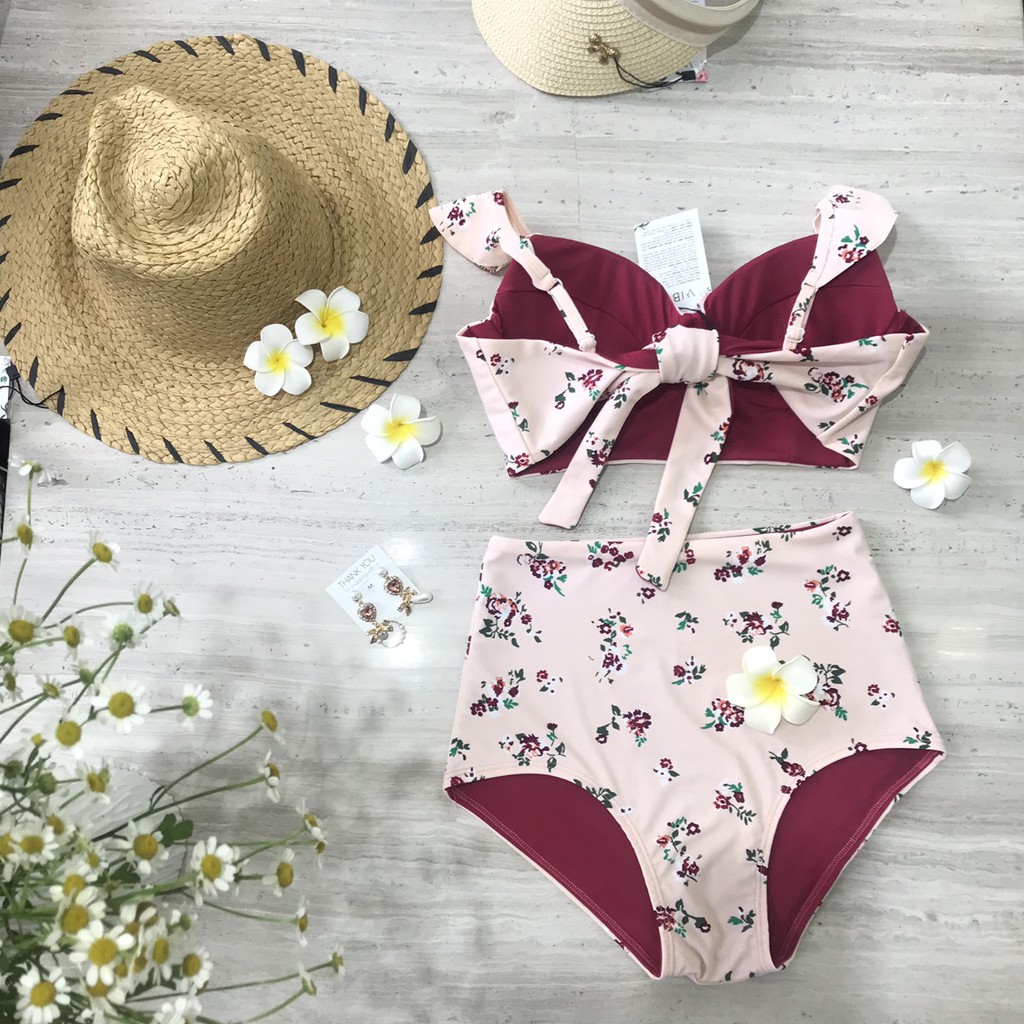 Bộ đồ bơi bikini 2 mảnh hoa nhí VIBES Floral Ruffle