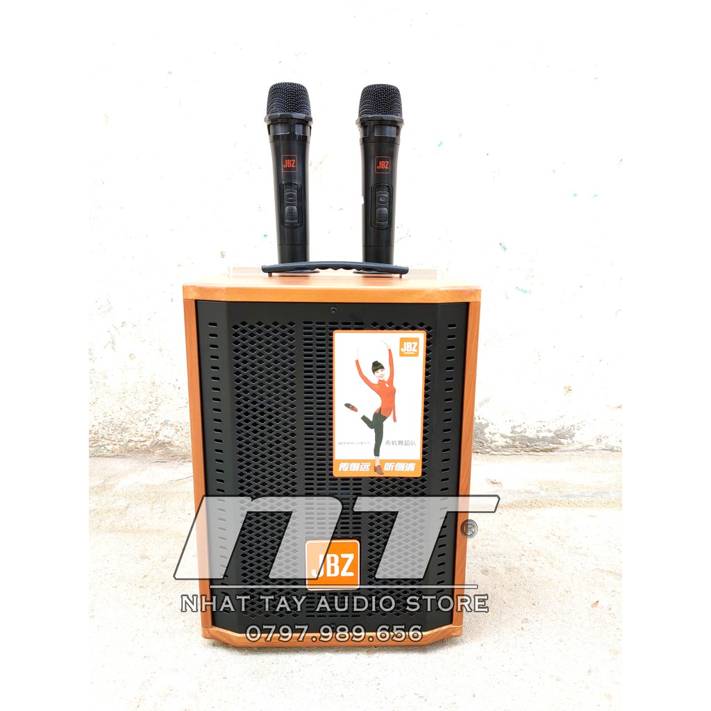 [ JBZ J6 Tặng kèm 2 micro ] Loa kéo karaoke mini di động JBZ J6 J7 J8 J9 [ Có video test loa chi tiết ]