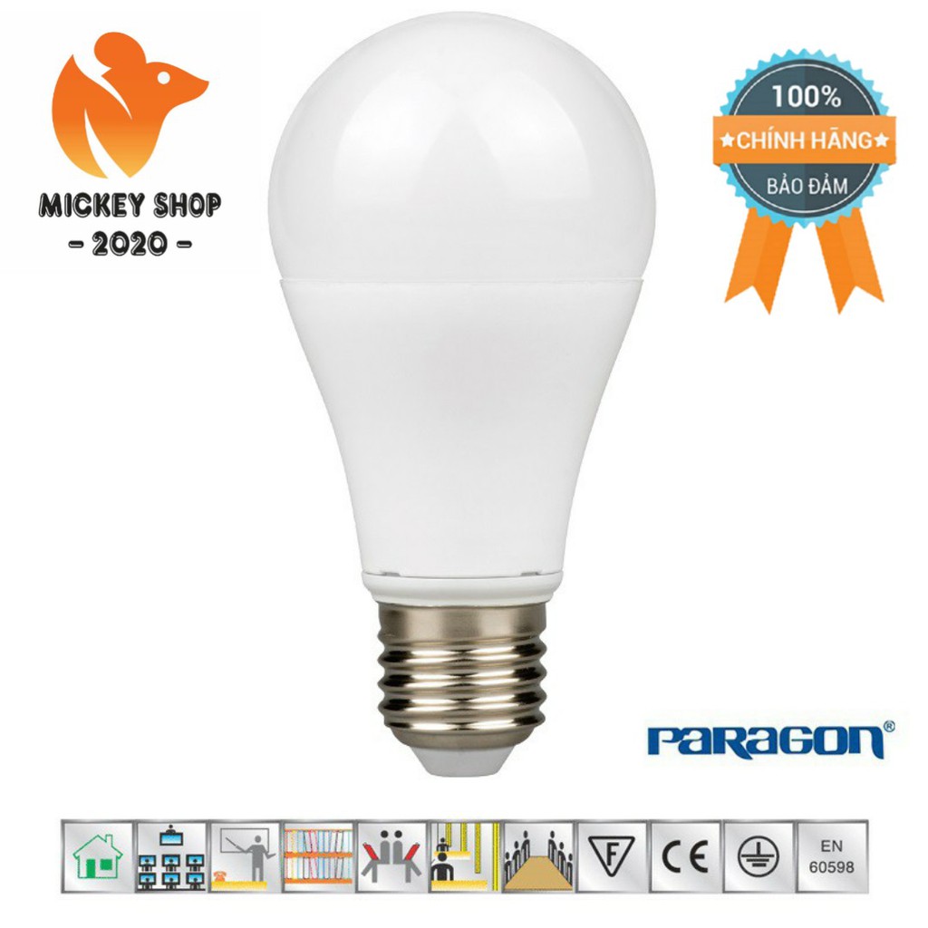 [ BH 24T ] Bóng Đèn LED Bulb Paragon PBCB 5W/ 7W/ 9W/ 11W/ 13W Ánh Sáng Vàng/ Trung Tính/ Trắng - Hàng Chính Hãng