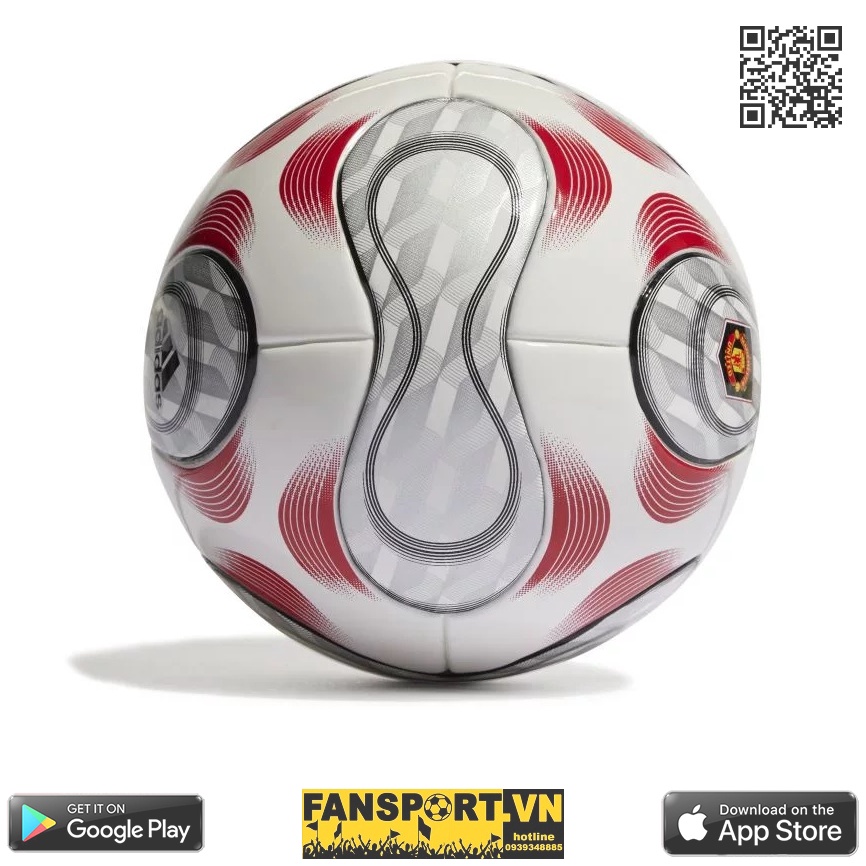Trái bóng Manchester United 2022 2023 away white HI2189 Adidas size 1 mini ball quà tặng