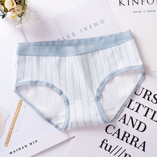 [Mã 12FASHIONSALE1 giảm 10K đơn 50K] Quần Lót Nữ Cotton Kẻ Caro Cạp Ren 045 | BigBuy360 - bigbuy360.vn