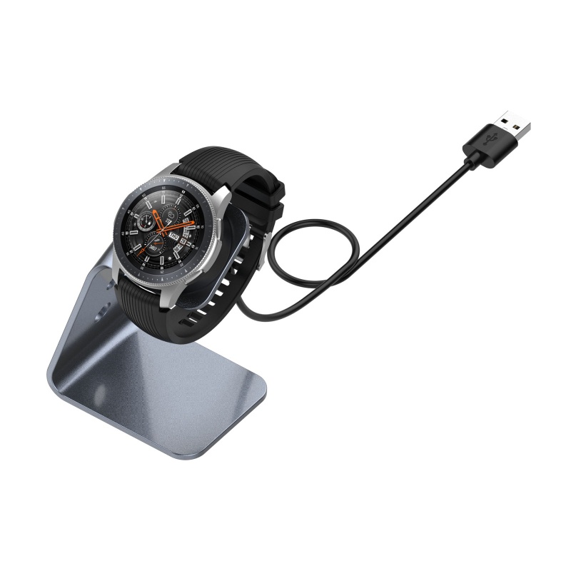 Đế sạc nam châm USB bằng kim loại cho đồng hồ Samsung-Galaxy 42/46mm Gear S2 Sport Classic S3 Frontier SM-R760 R800 SM-R765 SM-R600