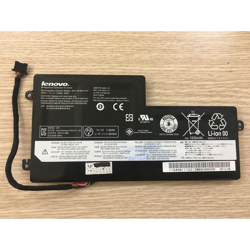 Pin zin Lenovo Thinkpad X240 X250 X260 T440 T450 T460 T440s (Pin nằm trong) hàng chính hãng