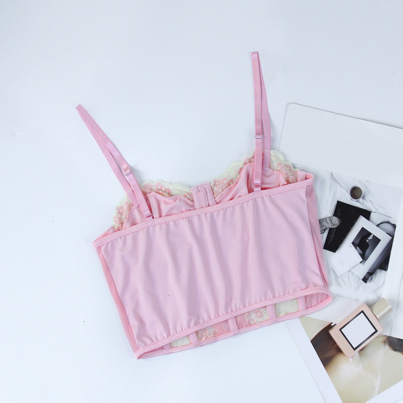 Xiangbao Áo Croptop Hai Dây Nhỏ Dáng Ngắn Hở Lưng Gợi Cảm