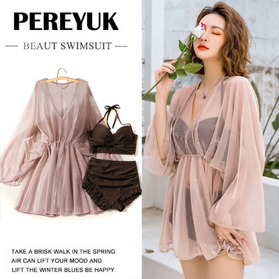 sét bikini kèm áo đi biển mùa hè siêu xinh 2022