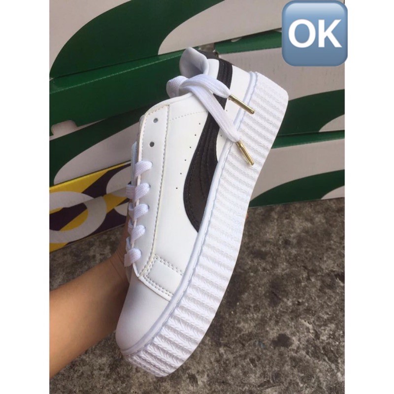 &gt;ẢNH THẬT-HÀNG THẬT&lt; Giày sneaker PM Fenty Creeper trắng nữ