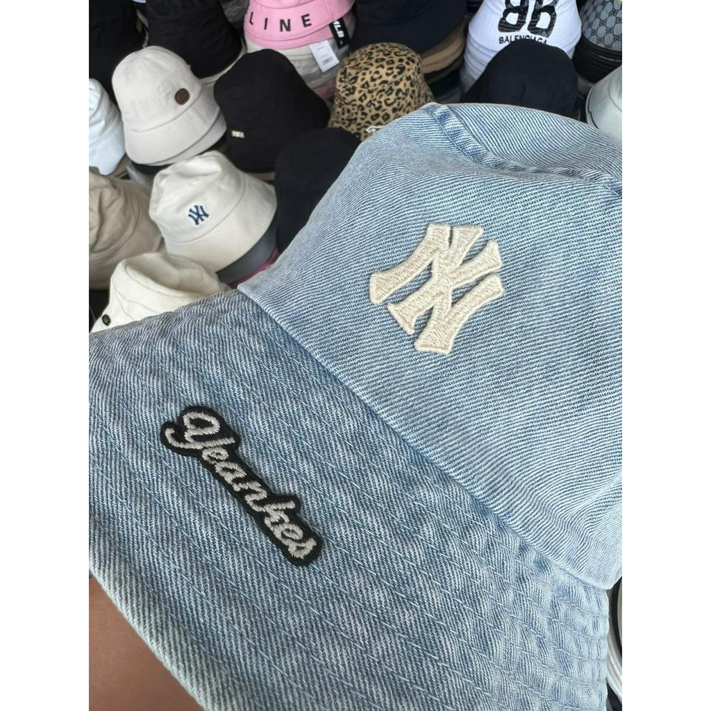 Mũ bucket NY M.L.B mũ rộng vành vải bò hàng cao cấp chất đẹp mùa hè 2023 OHIXO BK8